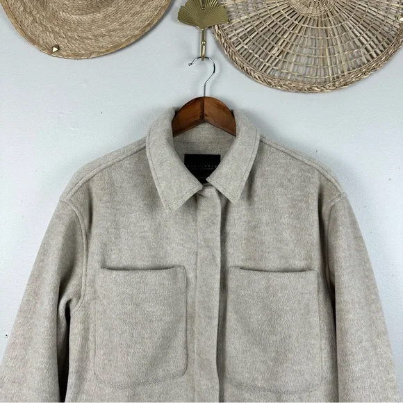 SANCTUARY Oversize Bedford Shacket Toasted Marshmallow Jacket Crafted & Tailored - Picture 5 of 11